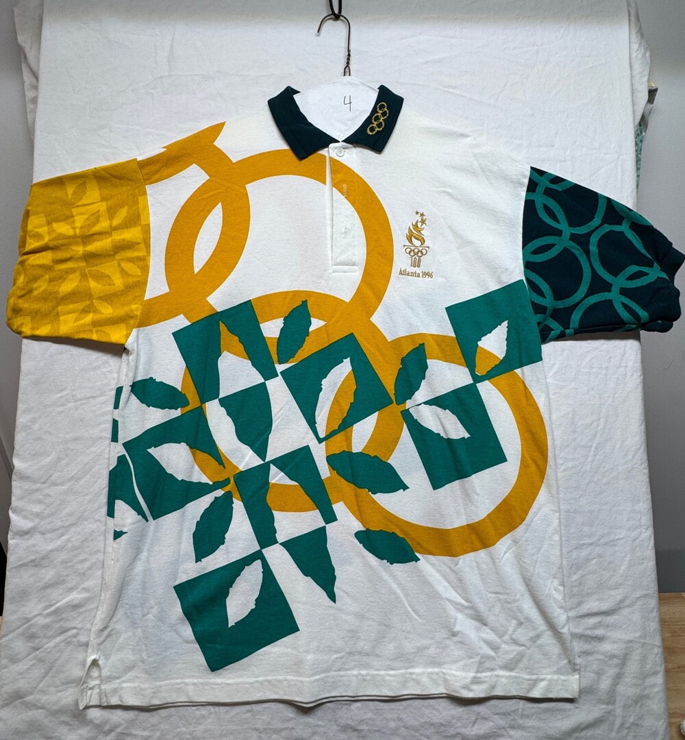 1996 Atlanta Olympics Polo Shirt Size XL Hanes Embroidered